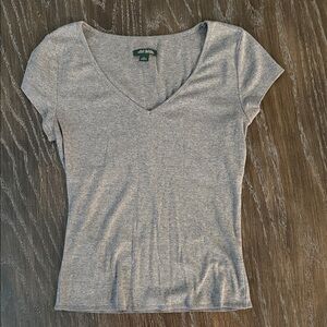 wild fable Heather Gray V-Neck Short Sleeve Tee